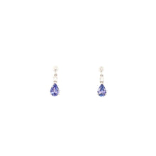 Load image into Gallery viewer, Tanzanite &amp; Diamond Drop Earrings
