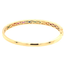 Load image into Gallery viewer, Multi Coloured Sapphire & Diamond Bangle