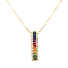 Load image into Gallery viewer, Multi Coloured Sapphire &amp; Diamond Necklace
