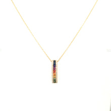 Load image into Gallery viewer, Multi Coloured Sapphire &amp; Diamond Necklace
