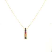 Load image into Gallery viewer, Multi Coloured Sapphire & Diamond Necklace
