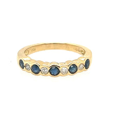 Load image into Gallery viewer, 18ct Gold Sapphire &amp; Diamond Ring
