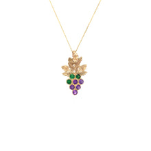 Load image into Gallery viewer, Amethyst &amp; Tzavorite Grape Necklace
