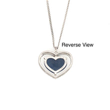 Load image into Gallery viewer, Sapphire Heart Halo Necklace
