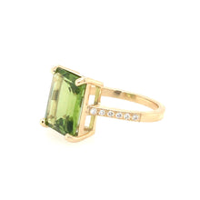 Load image into Gallery viewer, Peridot &amp; Diamond Cocktail Ring
