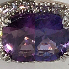 Load image into Gallery viewer, Colour Change Sapphire &amp; Diamond Ring
