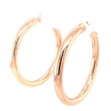 Load image into Gallery viewer, Rose Gold Vermeil Large Hoop Earrings
