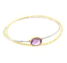 Load image into Gallery viewer, Amethyst Double Bangle
