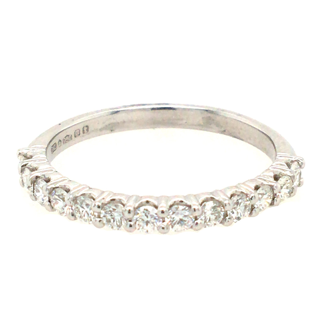 Diamond Platinum Claw Set Ring Handmade