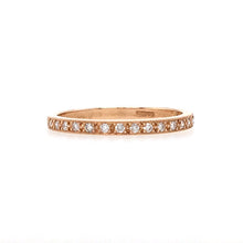 Load image into Gallery viewer, Diamond 18ct Rose Gold Fine Band Ring
