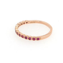 Load image into Gallery viewer, Ruby 18ct Rose Gold Fine Rim Set Ring
