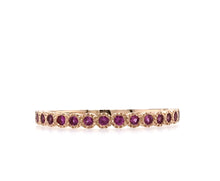 Load image into Gallery viewer, Ruby 18ct Rose Gold Fine Rim Set Ring
