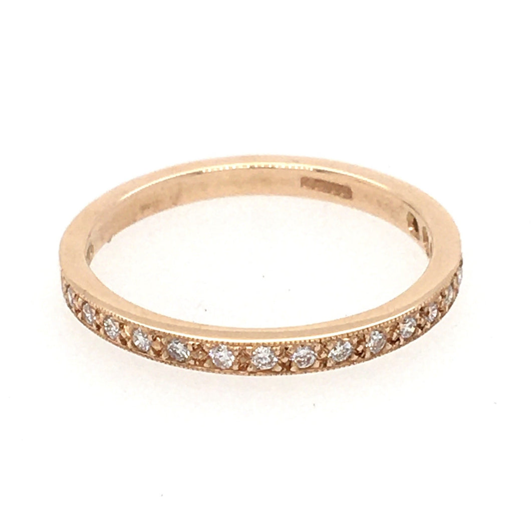 Diamond 18ct Rose Gold Fine Band Ring