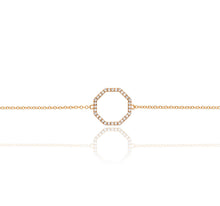 Load image into Gallery viewer, Diamond Open Octagon Bracelet 18ct Gold
