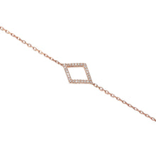Load image into Gallery viewer, Diamond Open Diamond Shape Bracelet 18ct Rose Gold
