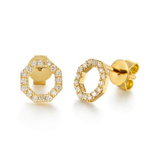 Load image into Gallery viewer, Diamond Octagon Earrings
