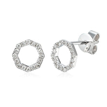 Load image into Gallery viewer, Diamond Octagon Earrings
