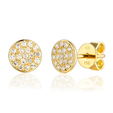 Load image into Gallery viewer, Diamond Disc Earrings
