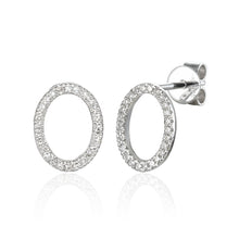 Load image into Gallery viewer, Diamond Oval Earrings
