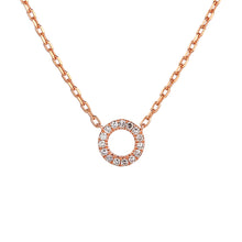 Load image into Gallery viewer, Diamond Open Circle Necklace
