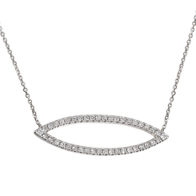 Diamond Open Marquise Necklace