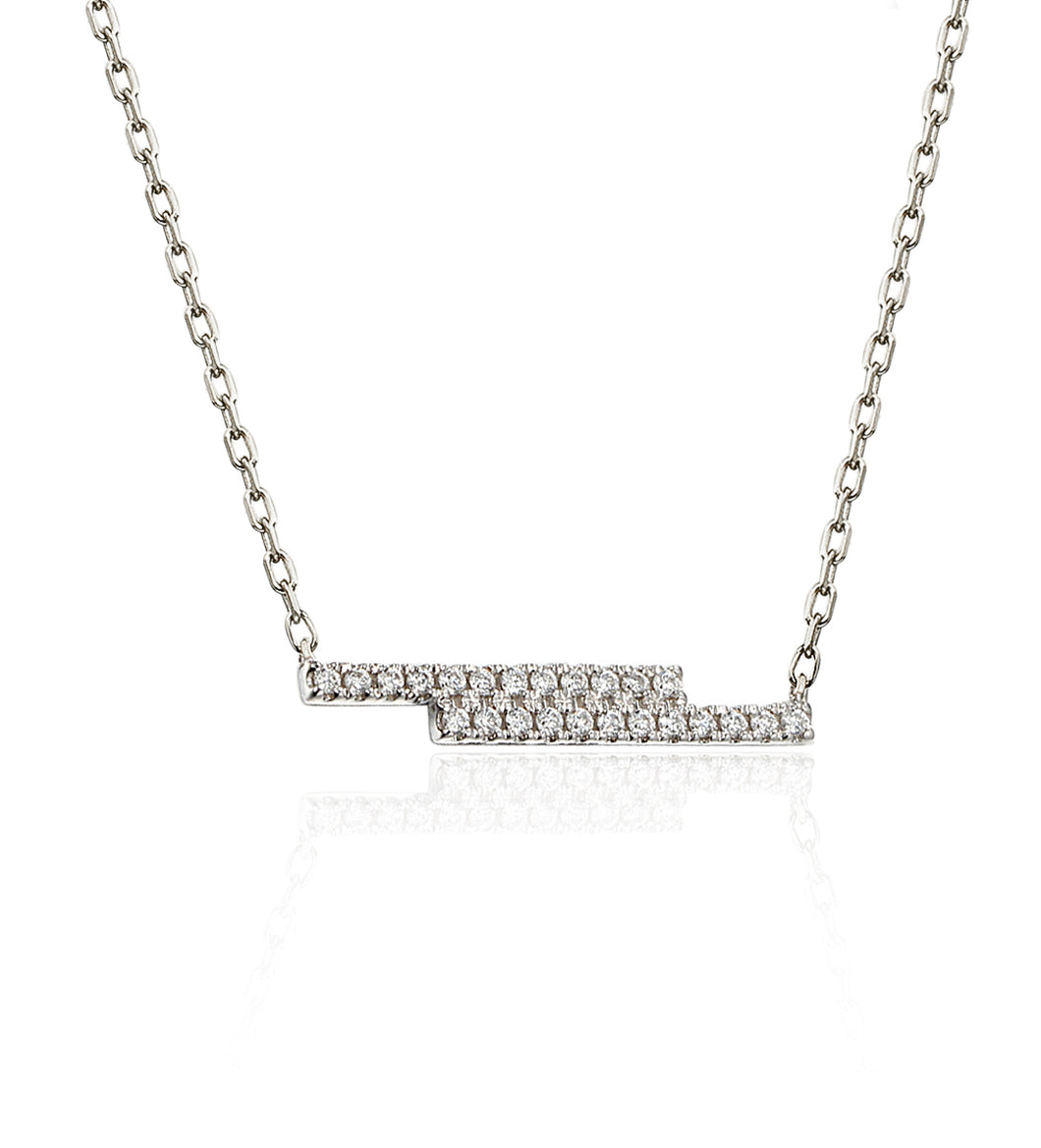 Diamond Double Bar Necklace