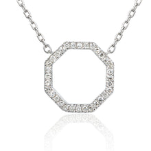 Load image into Gallery viewer, Diamond Open Octagon Necklace
