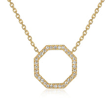 Load image into Gallery viewer, Diamond Open Octagon Necklace
