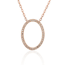 Load image into Gallery viewer, Diamond Open Oval Necklace
