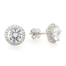 Load image into Gallery viewer, Silver Sparkle Halo Earrings
