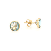 Load image into Gallery viewer, Blue Topaz Stud Earrings

