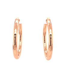 Load image into Gallery viewer, Rose Gold Vermeil Large Hoop Earrings
