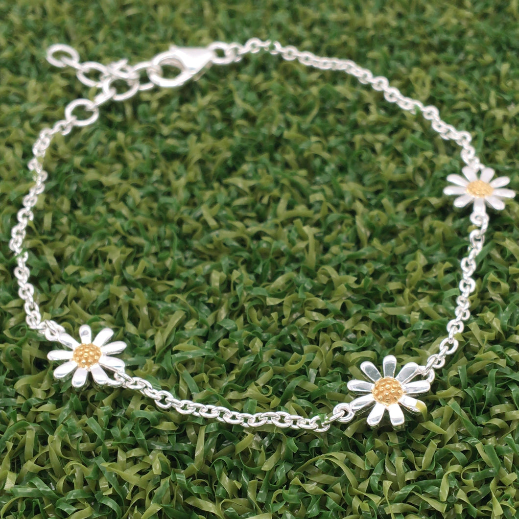 Daisy Chain Silver Bracelet