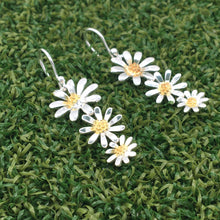 Load image into Gallery viewer, Daisy Silver Drop Earrings
