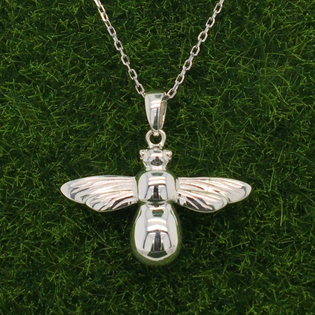 Queen Bee Silver Necklace