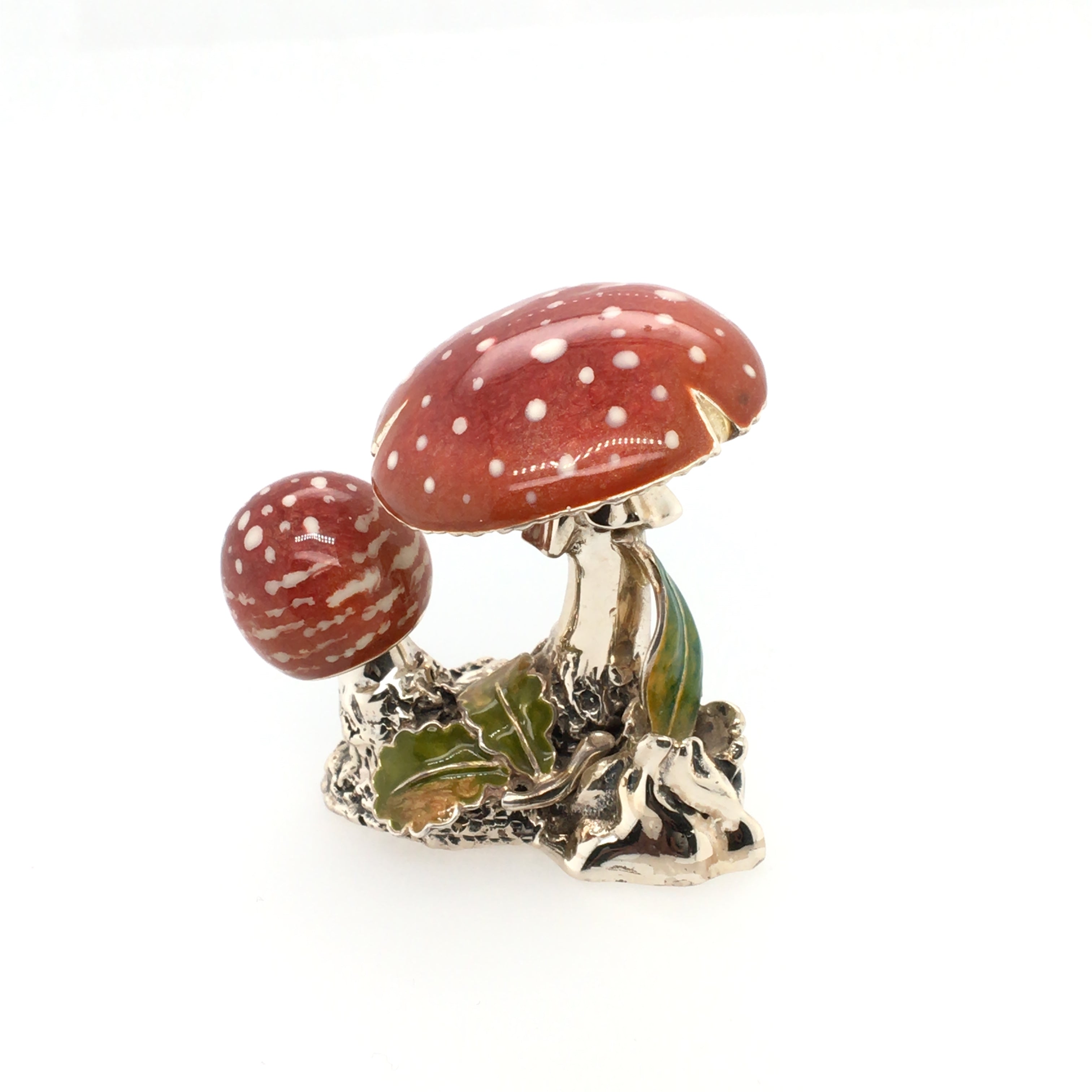Silver & Enamel Toadstools – Gregory & Co Jewellers