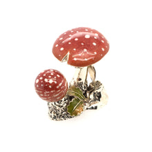 Load image into Gallery viewer, Silver &amp; Enamel Toadstools

