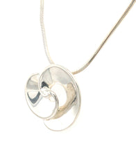 Load image into Gallery viewer, Silver Abstract Rose Necklace
