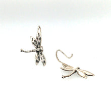 Load image into Gallery viewer, Handmade Silver Dragonfly Hook Earrings
