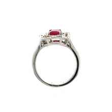 Load image into Gallery viewer, Ruby &amp; Diamond Abstract Cluster Ring
