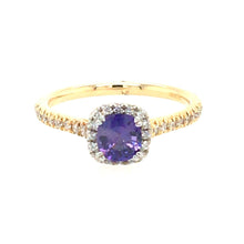 Load image into Gallery viewer, Colour Change Sapphire &amp; Diamond Ring
