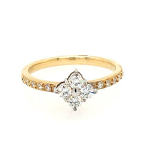 Load image into Gallery viewer, Diamond Shape Diamond Cluster Ring

