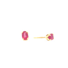 Load image into Gallery viewer, Ruby 18ct Gold Stud Earrings
