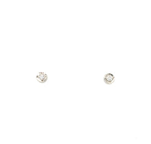 Load image into Gallery viewer, 18ct White Gold Organic Rim Diamond Stud Earrings
