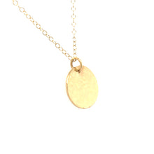 Load image into Gallery viewer, Gold Hammered Finish Disc Necklace
