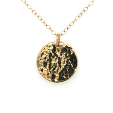 Load image into Gallery viewer, Gold Hammered Finish Disc Necklace
