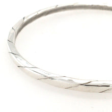 Load image into Gallery viewer, Handmade Silver Squared Twist Bangle
