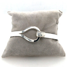 Load image into Gallery viewer, Handmade Silver Hook Bangle
