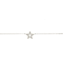 Load image into Gallery viewer, Silver Open Star Sparkle Bracelet
