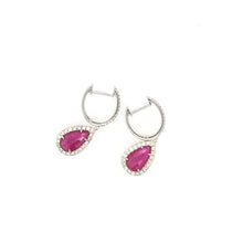 Load image into Gallery viewer, Ruby &amp; Diamond Drop Earrings

